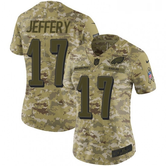 Womens Nike Philadelphia Eagles 17 Alshon Jeffery Limited Camo 2018 Salute to Service NFL Jersey Womens Nike Philadelphia Eagles 17 Alshon Jeffery Limited Camo 2018 Salute to Service NFL Jersey