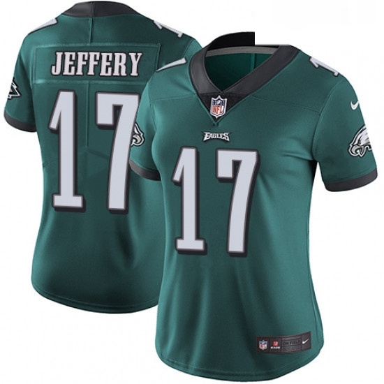 Womens Nike Philadelphia Eagles 17 Alshon Jeffery Midnight Green Team Color Vapor Untouchable Limited Player NFL Jersey Womens Nike Philadelphia Eagles 17 Alshon Jeffery Midnight Green Team Color Vapor Untouchable Limited Player NFL Jersey