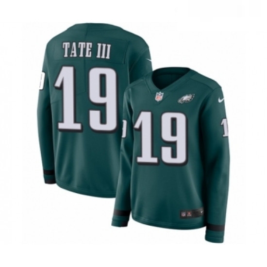 Womens Nike Philadelphia Eagles 19 Golden Tate III Limited Green Therma Long Sleeve NFL Jersey Womens Nike Philadelphia Eagles 19 Golden Tate III Limited Green Therma Long Sleeve NFL Jersey