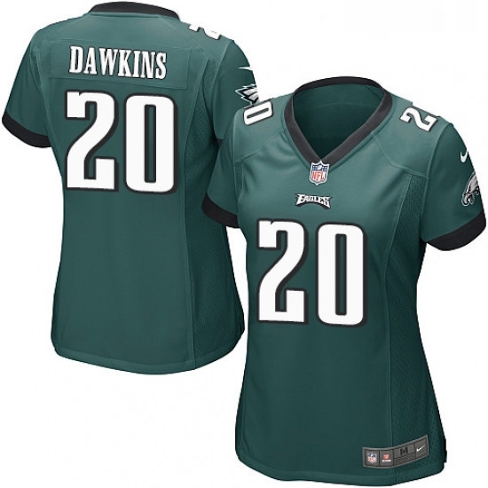Womens Nike Philadelphia Eagles 20 Brian Dawkins Game Midnight Green Team Color NFL Jersey Womens Nike Philadelphia Eagles 20 Brian Dawkins Game Midnight Green Team Color NFL Jersey