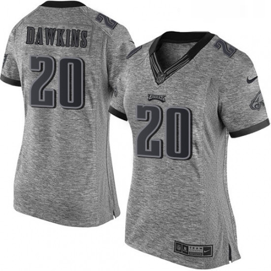 Womens Nike Philadelphia Eagles 20 Brian Dawkins Limited Gray Gridiron NFL Jersey Womens Nike Philadelphia Eagles 20 Brian Dawkins Limited Gray Gridiron NFL Jersey