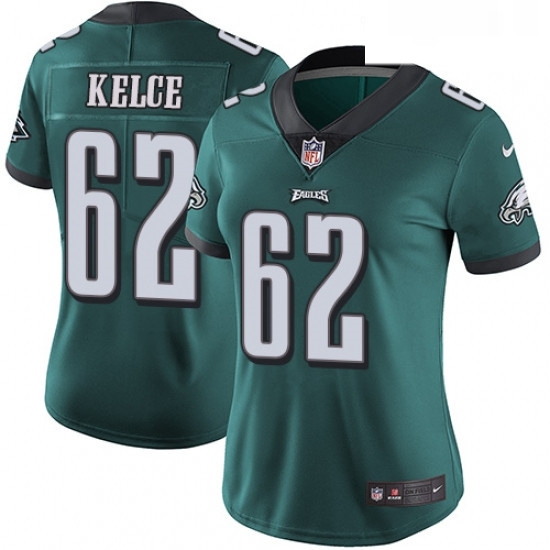 Womens Nike Philadelphia Eagles 62 Jason Kelce Midnight Green Team Color Vapor Untouchable Limited Player NFL Jersey Womens Nike Philadelphia Eagles 62 Jason Kelce Midnight Green Team Color Vapor Untouchable Limited Player NFL Jersey