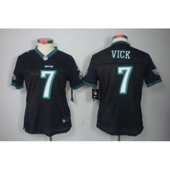 Women's Nike Philadelphia Eagles 7# Michael Vick Black Color Limited Jerseys Women's Nike Philadelphia Eagles 7# Michael Vick Black Color Limited Jerseys