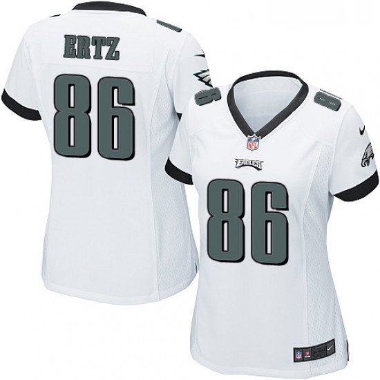 Womens Nike Philadelphia Eagles 86 Zach Ertz Game White NFL Jersey Womens Nike Philadelphia Eagles 86 Zach Ertz Game White NFL Jersey