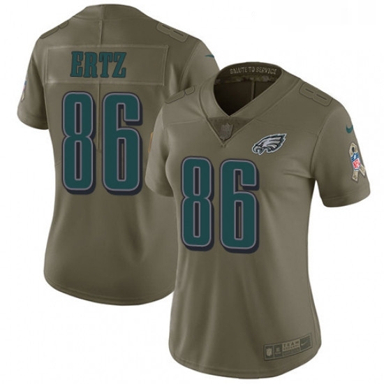 Womens Nike Philadelphia Eagles 86 Zach Ertz Limited Olive 2017 Salute to Service NFL Jersey Womens Nike Philadelphia Eagles 86 Zach Ertz Limited Olive 2017 Salute to Service NFL Jersey