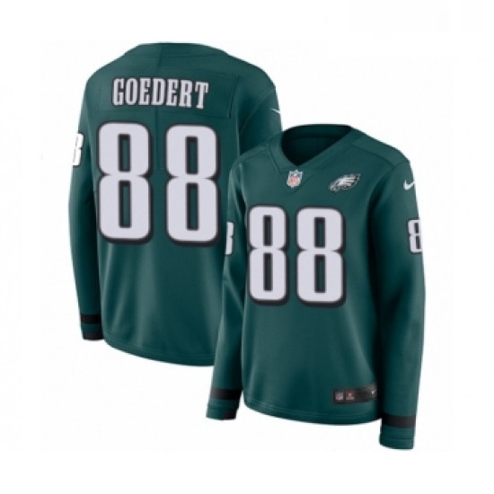 Womens Nike Philadelphia Eagles 88 Dallas Goedert Limited Green Therma Long Sleeve NFL Jersey Womens Nike Philadelphia Eagles 88 Dallas Goedert Limited Green Therma Long Sleeve NFL Jersey
