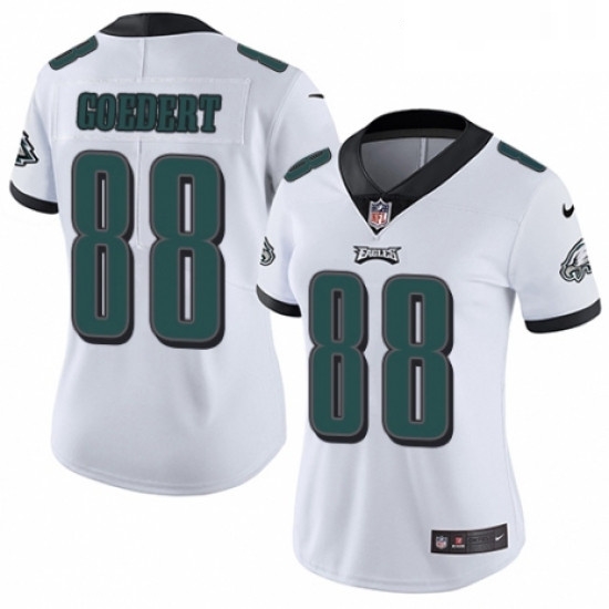 Womens Nike Philadelphia Eagles 88 Dallas Goedert White Vapor Untouchable Limited Player NFL Jersey Womens Nike Philadelphia Eagles 88 Dallas Goedert White Vapor Untouchable Limited Player NFL Jersey