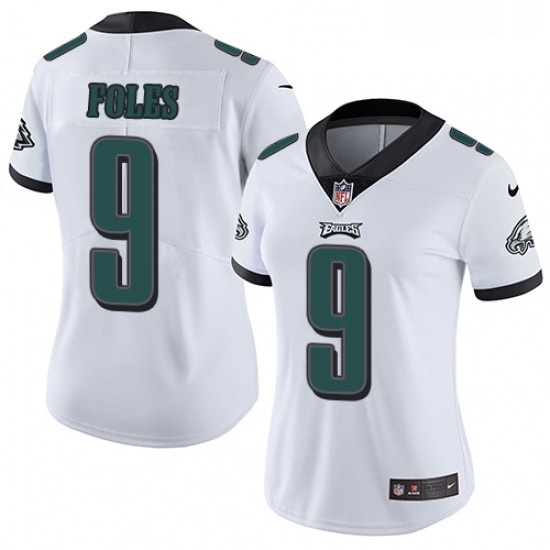 Womens Nike Philadelphia Eagles 9 Nick Foles White Vapor Untouchable Limited Player NFL Jersey Womens Nike Philadelphia Eagles 9 Nick Foles White Vapor Untouchable Limited Player NFL Jersey