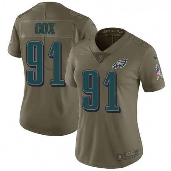 Womens Nike Philadelphia Eagles 91 Fletcher Cox Limited Olive 2017 Salute to Service NFL Jersey Womens Nike Philadelphia Eagles 91 Fletcher Cox Limited Olive 2017 Salute to Service NFL Jersey