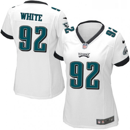Womens Nike Philadelphia Eagles 92 Reggie White Game White NFL Jersey Womens Nike Philadelphia Eagles 92 Reggie White Game White NFL Jersey