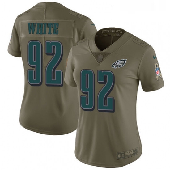 Womens Nike Philadelphia Eagles 92 Reggie White Limited Olive 2017 Salute to Service NFL Jersey Womens Nike Philadelphia Eagles 92 Reggie White Limited Olive 2017 Salute to Service NFL Jersey