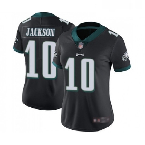 Womens Philadelphia Eagles 10 DeSean Jackson Black Alternate Vapor Untouchable Limited Player Football Jersey Womens Philadelphia Eagles 10 DeSean Jackson Black Alternate Vapor Untouchable Limited Player Football Jersey