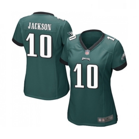Womens Philadelphia Eagles 10 DeSean Jackson Game Midnight Green Team Color Football Jersey Womens Philadelphia Eagles 10 DeSean Jackson Game Midnight Green Team Color Football Jersey