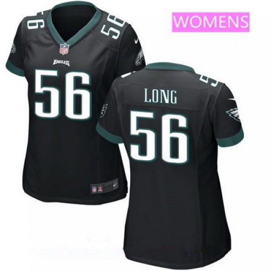 Womens Philadelphia Eagles #56 Chris Long Black Alternate Stitched NFL Nike Jersey Womens Philadelphia Eagles #56 Chris Long Black Alternate Stitched NFL Nike Jersey