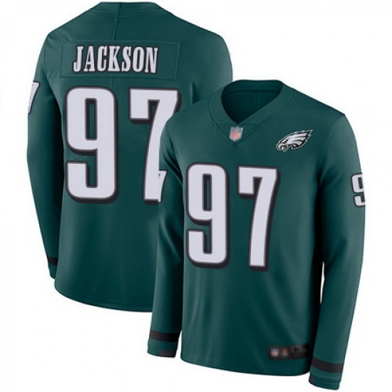 Eagles 97 Malik Jackson Midnight Green Team Color Youth Stitched Football Limited Therma Long Sleev Eagles 97 Malik Jackson Midnight Green Team Color Youth Stitched Football Limited Therma Long Sleev