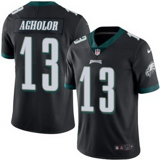 Nike Eagles #13 Nelson Agholor Black Youth Stitched NFL Limited Rush Jersey Nike Eagles #13 Nelson Agholor Black Youth Stitched NFL Limited Rush Jersey