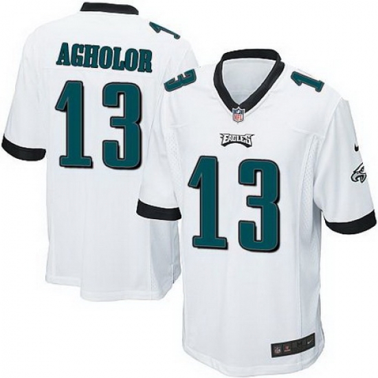 Nike Eagles #13 Nelson Agholor White Youth Stitched NFL New Elite Jersey Nike Eagles #13 Nelson Agholor White Youth Stitched NFL New Elite Jersey