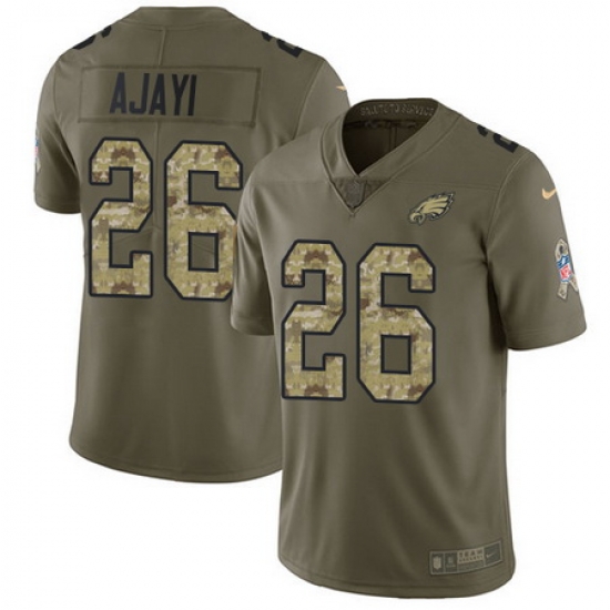 Nike Eagles #26 Jay Ajayi Olive Camo Youth Stitched NFL Limited 2017 Salute to Service Jersey Nike Eagles #26 Jay Ajayi Olive Camo Youth Stitched NFL Limited 2017 Salute to Service Jersey