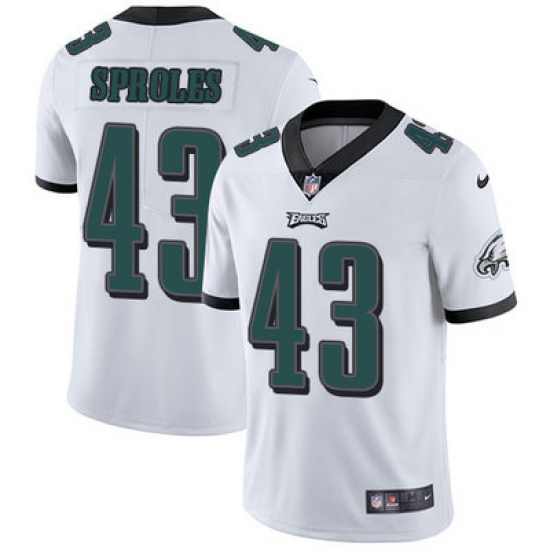 Nike Eagles #43 Darren Sproles White Youth Stitched NFL Vapor Untouchable Limited Jersey Nike Eagles #43 Darren Sproles White Youth Stitched NFL Vapor Untouchable Limited Jersey