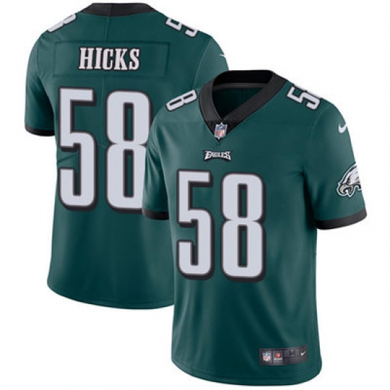 Nike Eagles #58 Jordan Hicks Midnight Green Team Color Youth Stitched NFL Vapor Untouchable Limited Jersey Nike Eagles #58 Jordan Hicks Midnight Green Team Color Youth Stitched NFL Vapor Untouchable Limited Jersey