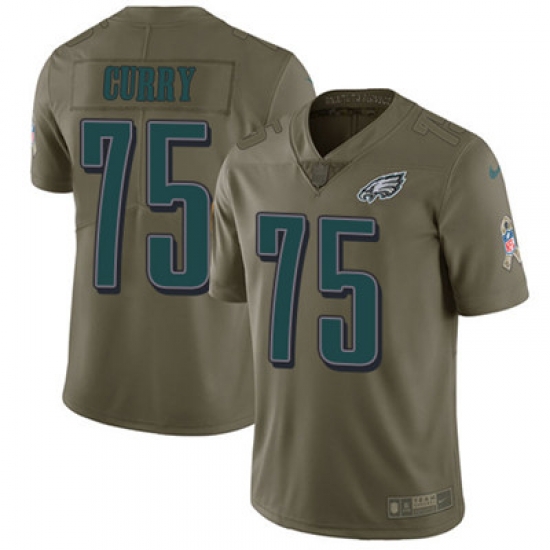 Nike Eagles #75 Vinny Curry Olive Youth Stitched NFL Limited 2017 Salute to Service Jersey Nike Eagles #75 Vinny Curry Olive Youth Stitched NFL Limited 2017 Salute to Service Jersey