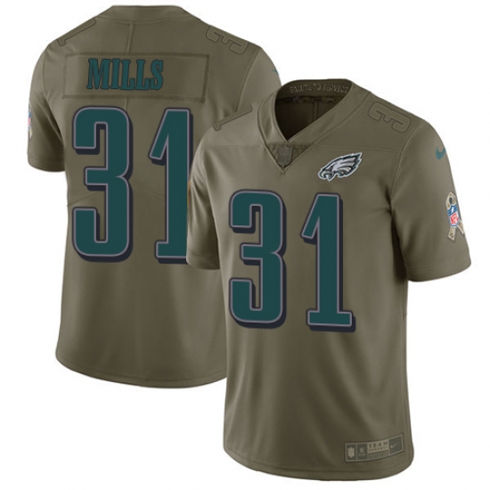 Youth Nike Eagles #31 Jalen Mills Olive Stitched NFL Limited 2017 Salute to Service Jersey Youth Nike Eagles #31 Jalen Mills Olive Stitched NFL Limited 2017 Salute to Service Jersey