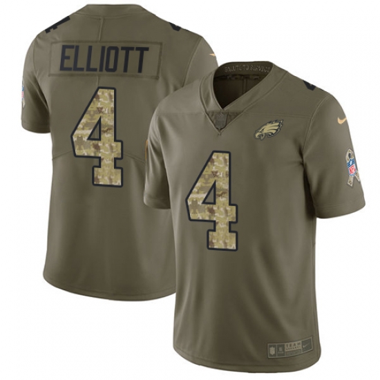 Youth Nike Eagles #4 Jake Elliott Olive Camo Stitched NFL Limited 2017 Salute to Service Jersey Youth Nike Eagles #4 Jake Elliott Olive Camo Stitched NFL Limited 2017 Salute to Service Jersey