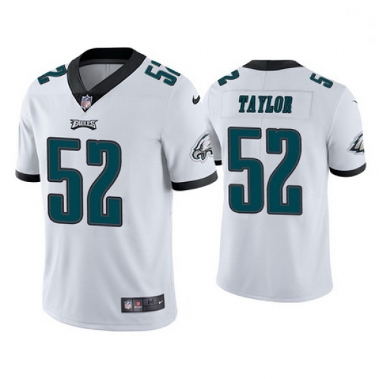 Youth Nike Eagles 52 Davion Taylor White Vapor Limited NFL Stitched Jersey Youth Nike Eagles 52 Davion Taylor White Vapor Limited NFL Stitched Jersey