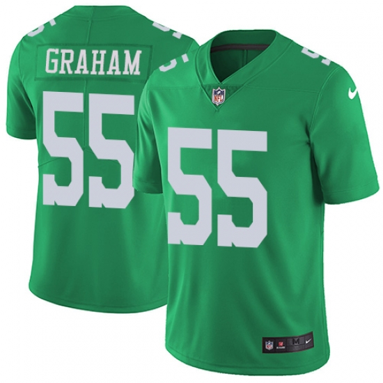 Youth Nike Eagles #55 Brandon Graham Green Stitched NFL Limited Rush Jersey Youth Nike Eagles #55 Brandon Graham Green Stitched NFL Limited Rush Jersey