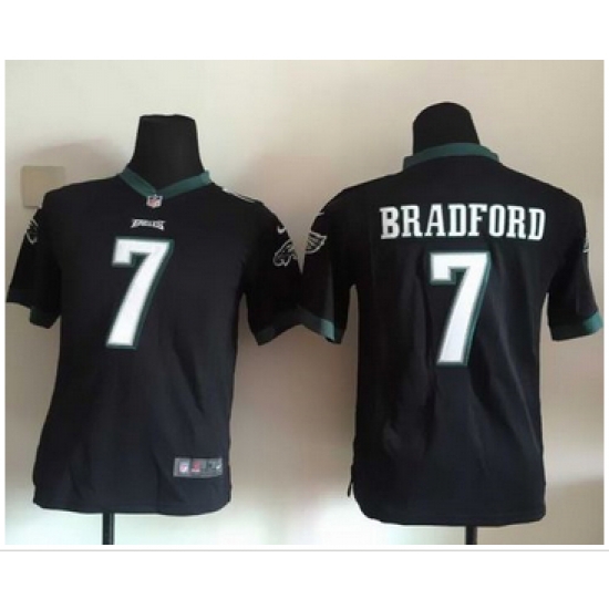 Youth Nike Eagles #7 Sam Bradford Black Alternate Stitched NFL New Elite Jersey Youth Nike Eagles #7 Sam Bradford Black Alternate Stitched NFL New Elite Jersey