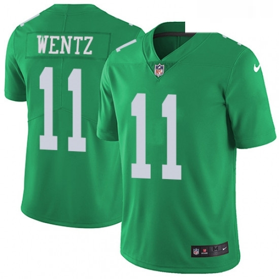 Youth Nike Philadelphia Eagles 11 Carson Wentz Limited Green Rush Vapor Untouchable NFL Jersey Youth Nike Philadelphia Eagles 11 Carson Wentz Limited Green Rush Vapor Untouchable NFL Jersey