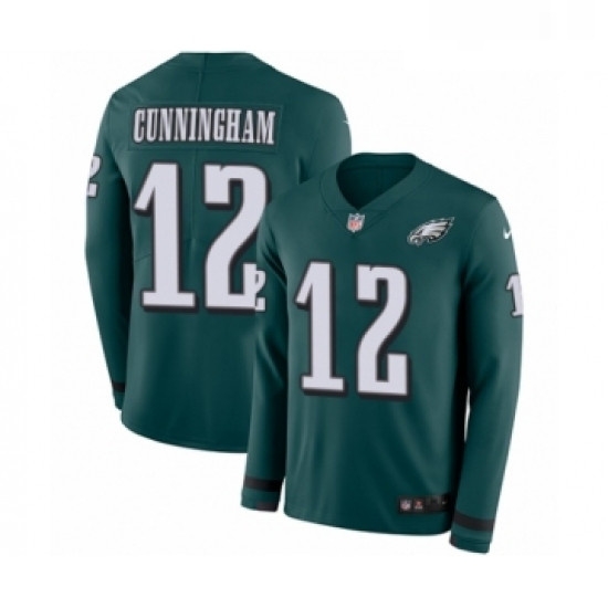 Youth Nike Philadelphia Eagles 12 Randall Cunningham Limited Green Therma Long Sleeve NFL Jersey Youth Nike Philadelphia Eagles 12 Randall Cunningham Limited Green Therma Long Sleeve NFL Jersey