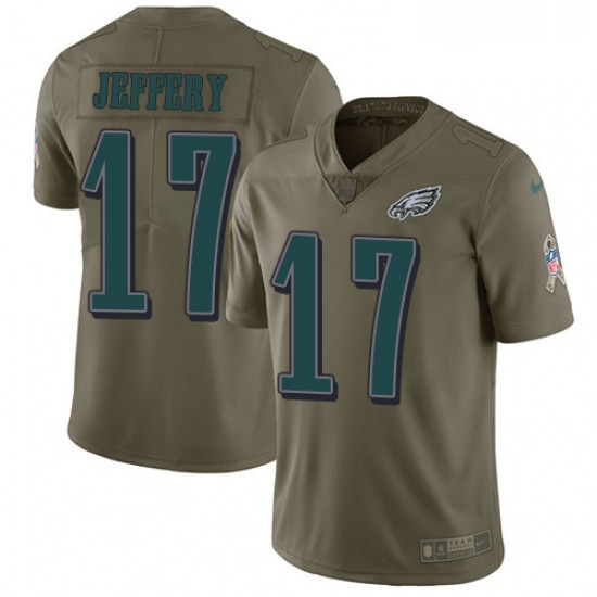 Youth Nike Philadelphia Eagles 17 Alshon Jeffery Limited Olive 2017 Salute to Service NFL Jersey Youth Nike Philadelphia Eagles 17 Alshon Jeffery Limited Olive 2017 Salute to Service NFL Jersey