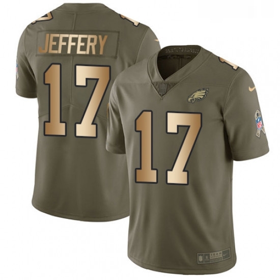 Youth Nike Philadelphia Eagles 17 Alshon Jeffery Limited OliveGold 2017 Salute to Service NFL Jersey Youth Nike Philadelphia Eagles 17 Alshon Jeffery Limited OliveGold 2017 Salute to Service NFL Jersey