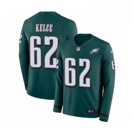 Youth Nike Philadelphia Eagles 62 Jason Kelce Limited Green Therma Long Sleeve NFL Jersey Youth Nike Philadelphia Eagles 62 Jason Kelce Limited Green Therma Long Sleeve NFL Jersey