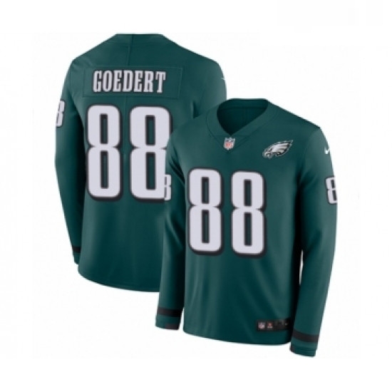 Youth Nike Philadelphia Eagles 88 Dallas Goedert Limited Green Therma Long Sleeve NFL Jersey Youth Nike Philadelphia Eagles 88 Dallas Goedert Limited Green Therma Long Sleeve NFL Jersey