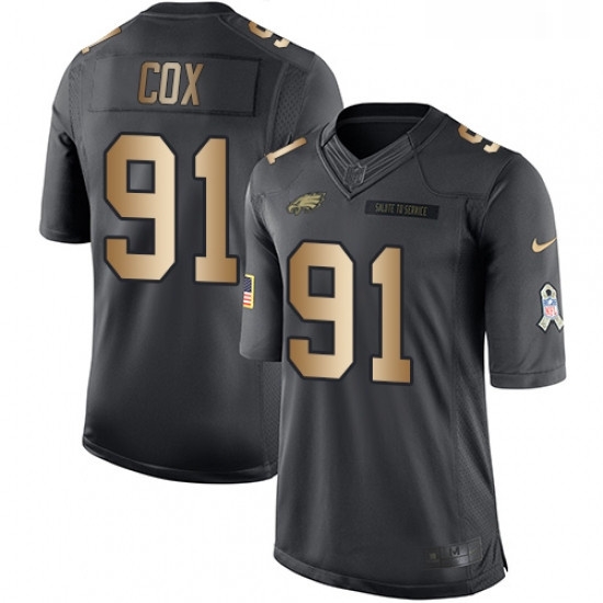Youth Nike Philadelphia Eagles 91 Fletcher Cox Limited BlackGold Salute to Service NFL Jersey Youth Nike Philadelphia Eagles 91 Fletcher Cox Limited BlackGold Salute to Service NFL Jersey
