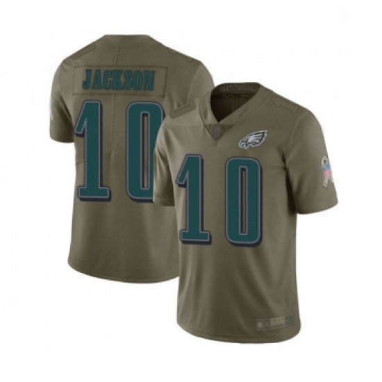 Youth Philadelphia Eagles 10 DeSean Jackson Limited Olive 2017 Salute to Service Football Jersey Youth Philadelphia Eagles 10 DeSean Jackson Limited Olive 2017 Salute to Service Football Jersey