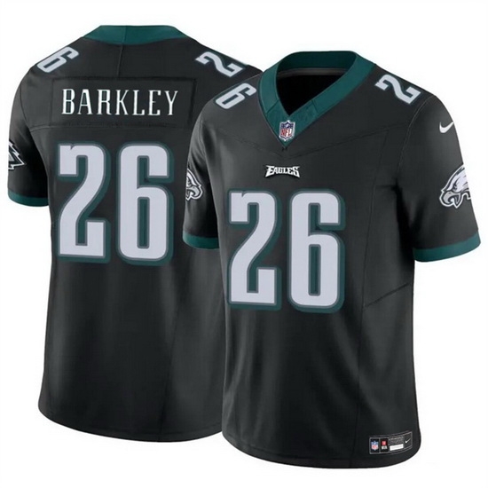 Youth Philadelphia Eagles 26 Saquon Barkley Black 2023 F U S E Vapor Untouchable Limited Stitched Football Jersey Youth Philadelphia Eagles 26 Saquon Barkley Black 2023 F U S E Vapor Untouchable Limited Stitched Football Jersey