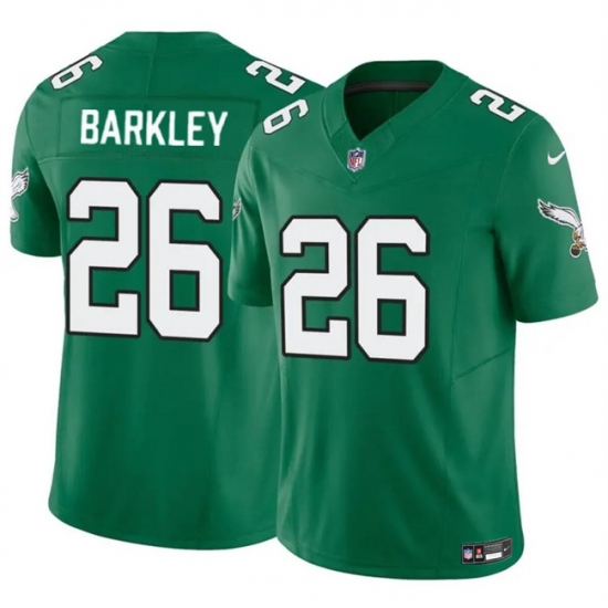 Youth Philadelphia Eagles 26 Saquon Barkley Green 2023 F U S E Vapor Untouchable Limited Throwback Stitched Football Jersey Youth Philadelphia Eagles 26 Saquon Barkley Green 2023 F U S E Vapor Untouchable Limited Throwback Stitched Football Jersey