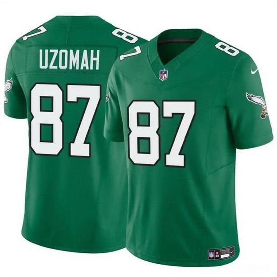 Youth Philadelphia Eagles 87 C J Uzomah Green 2023 F U S E Vapor Untouchable Throwback Limited Stitched Football Jersey Youth Philadelphia Eagles 87 C J Uzomah Green 2023 F U S E Vapor Untouchable Throwback Limited Stitched Football Jersey
