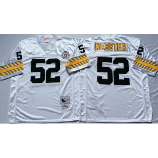 Men Nike Pittsburgh Steelers 52 Mike Webster White M&N Throwback Jersey Men Nike Pittsburgh Steelers 52 Mike Webster White M&N Throwback Jersey