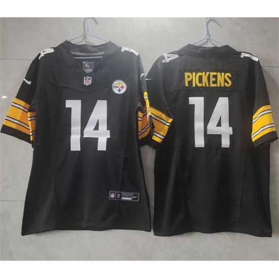 Men Pittsburgh Steelers 14 George Pickens Black 2023 F U S E Vapor Untouchable Limited Jersey Men Pittsburgh Steelers 14 George Pickens Black 2023 F U S E Vapor Untouchable Limited Jersey