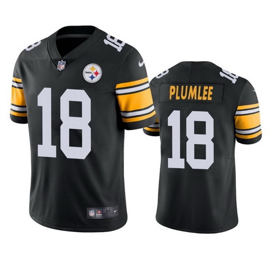 Men Pittsburgh Steelers 18 John Rhys Plumlee Black Alternate Vapor Untouchable Limited Stitched Jersey Men Pittsburgh Steelers 18 John Rhys Plumlee Black Alternate Vapor Untouchable Limited Stitched Jersey