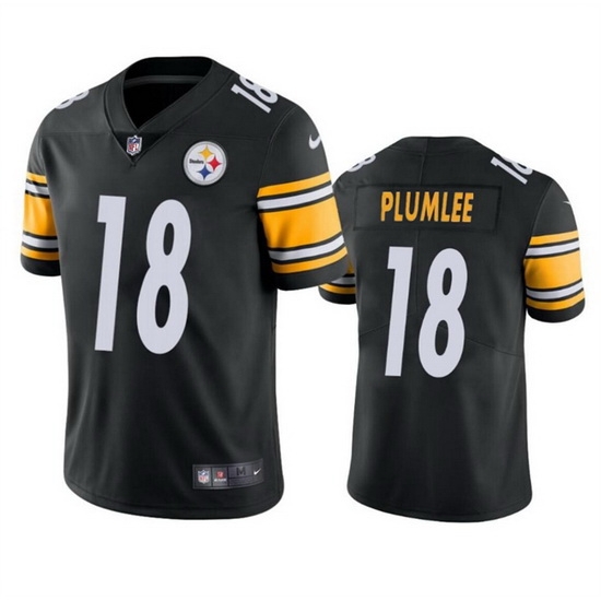 Men Pittsburgh Steelers 18 John Rhys Plumlee Black Vapor Untouchable Limited Stitched Jersey Men Pittsburgh Steelers 18 John Rhys Plumlee Black Vapor Untouchable Limited Stitched Jersey