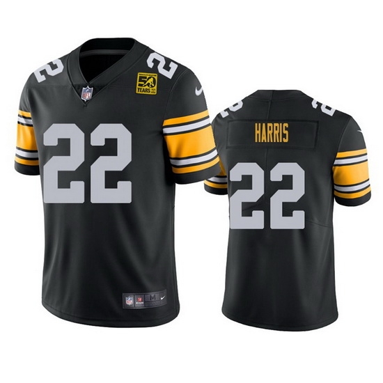 Men Pittsburgh Steelers 22 Najee Harris Black 2023 50th Anniversary Vapor Untouchable Limited Jersey Men Pittsburgh Steelers 22 Najee Harris Black 2023 50th Anniversary Vapor Untouchable Limited Jersey