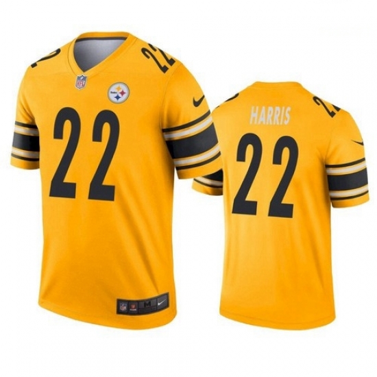 Men Pittsburgh Steelers 22 Najee Harris Legend Gold Inverted Jersey Men Pittsburgh Steelers 22 Najee Harris Legend Gold Inverted Jersey