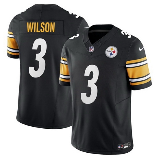 Men Pittsburgh Steelers 3 Russell Wilson Black 2024 F U S E Vapor Untouchable Limited Jersey Men Pittsburgh Steelers 3 Russell Wilson Black 2024 F U S E Vapor Untouchable Limited Jersey