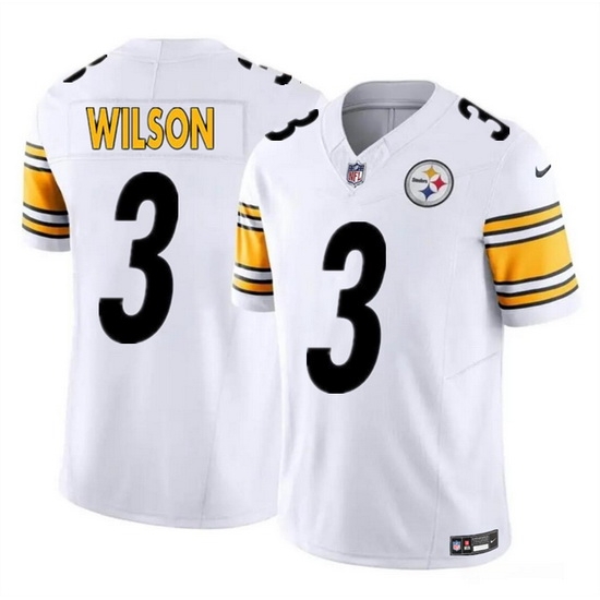 Men Pittsburgh Steelers 3 Russell Wilson White F U S E Vapor Untouchable Limited Stitched Jersey Men Pittsburgh Steelers 3 Russell Wilson White F U S E Vapor Untouchable Limited Stitched Jersey