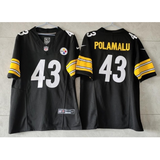 Men Pittsburgh Steelers 43 Troy Polamalu Black 2023 F U S E Vapor Untouchable Limited Jersey Men Pittsburgh Steelers 43 Troy Polamalu Black 2023 F U S E Vapor Untouchable Limited Jersey